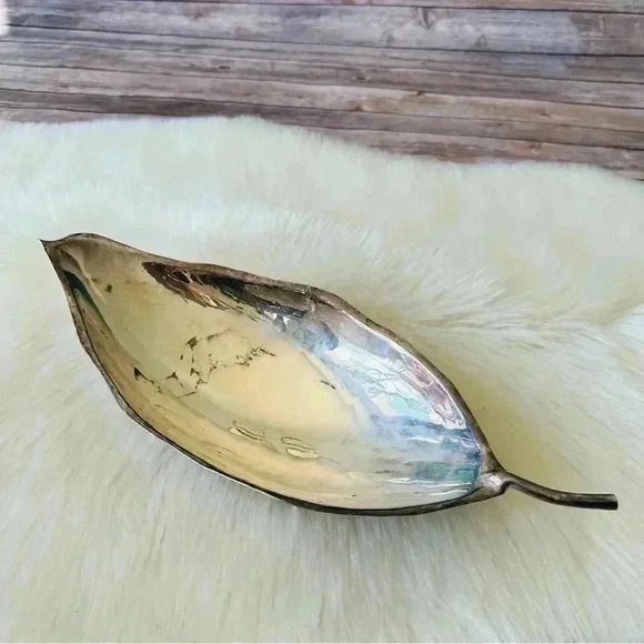 Vintage Sciarrotta Silver Leaf Bowl Hand Made - Picture 2 of 11